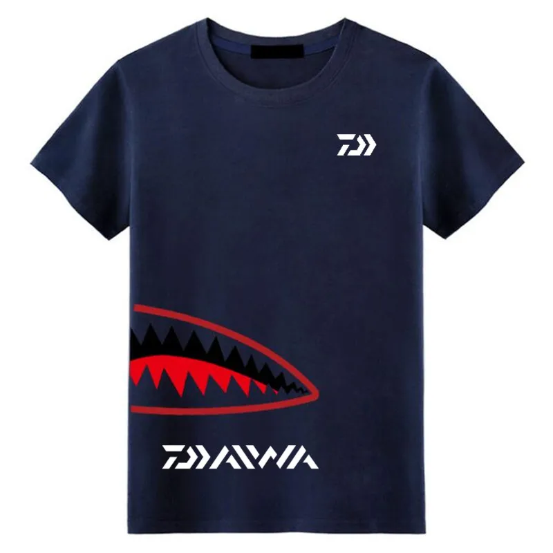 Refrigerado a Pesca ao ar T-shirt dos Homens de Secagem Confortável em Torno do Pescoço Roupas de Pesca Novidade Livre Rápida T-shirt Respirável Manga Curta Branco 8 confortável respirável em torno do pescoço curto