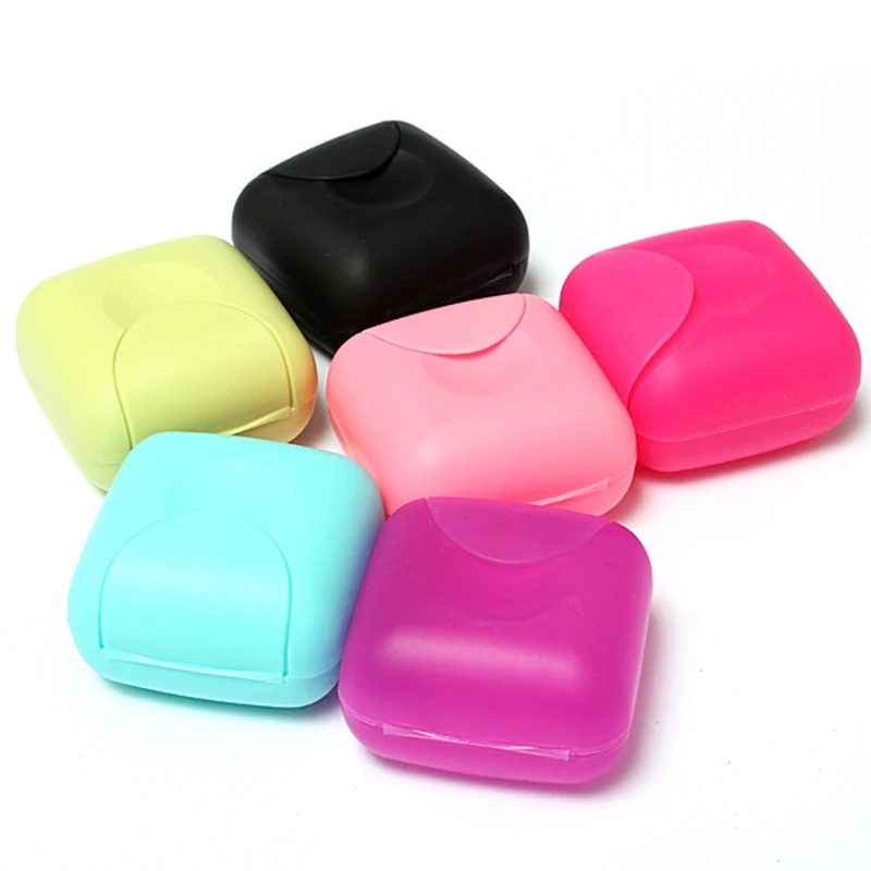 Square Shape Soap Dish Box Bathroom Shower Outdoor Travel Hiking