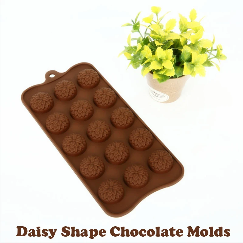 

15 Holes chrysanthemum Shapes Chocolate Mold Cake Silicone Mold Sun Flower DIY Manual Bakery Maker Kitchen Tools