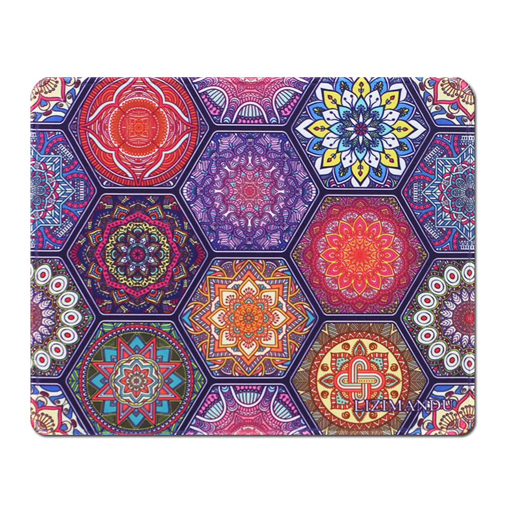 

High Quality Locking Edge Gaming Mouse Pad Game Mouse pad Mousepad mat For LOL Hexagonal Ethnic Style Rhombic Ethnic Style