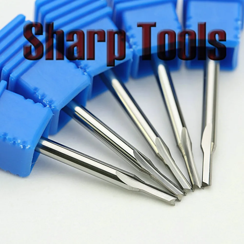 Buy 3.175mm Two Flutes Straight Router Bits for Wood MDF Tungsten Carbide