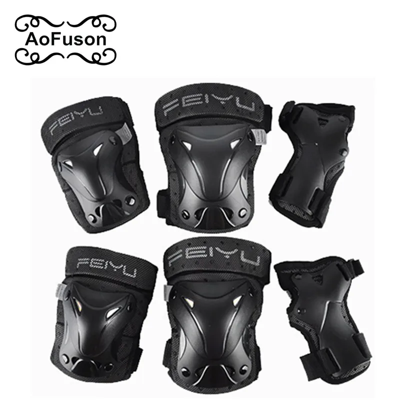 Adults Kids 6pcs/set Sports Protective Elbow Knee Pads Skate Skiing Bicycle Ice Skate Roller