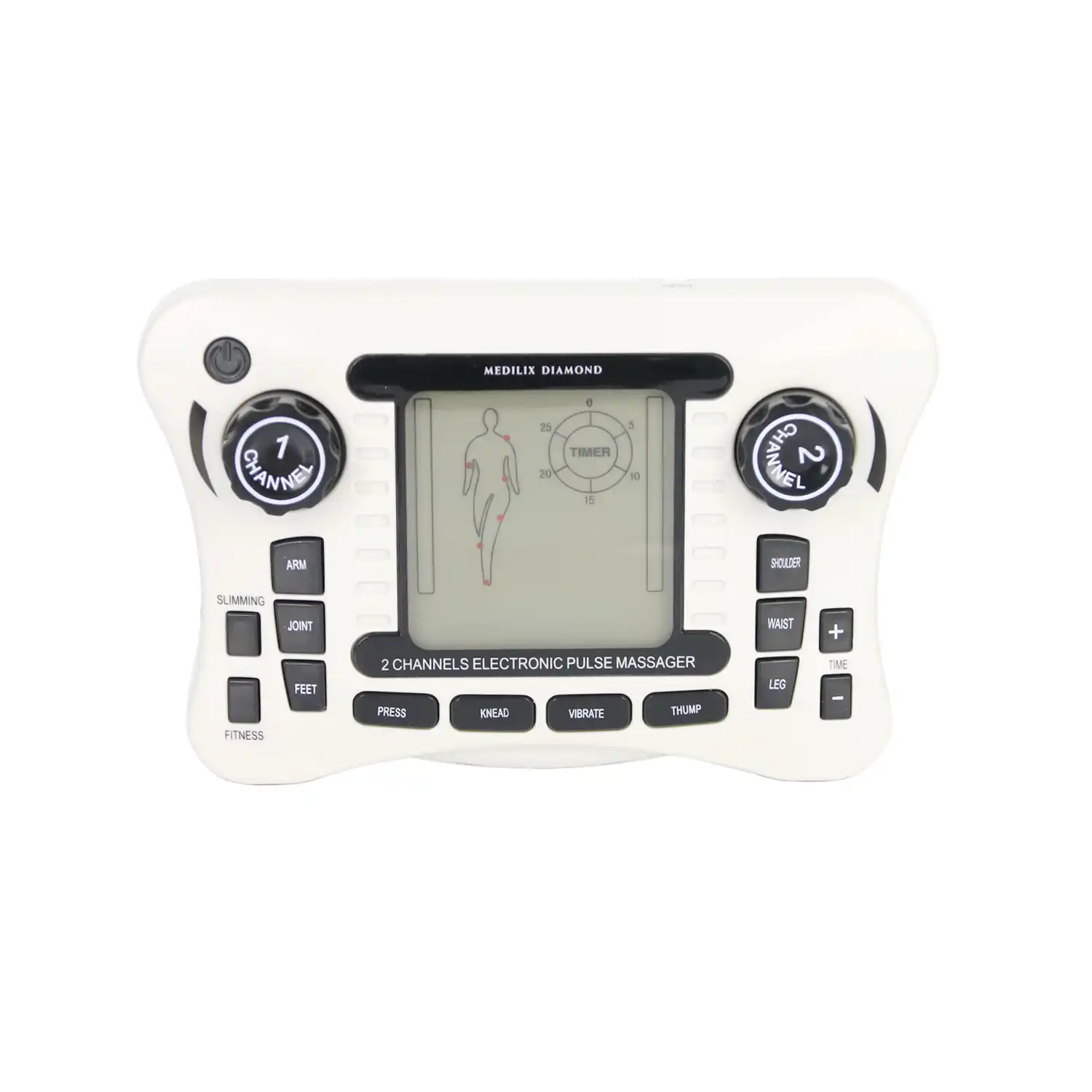 110 240V TENS Digital therapy Dual channel output EMS pain relief massager Electrical nerve muscle