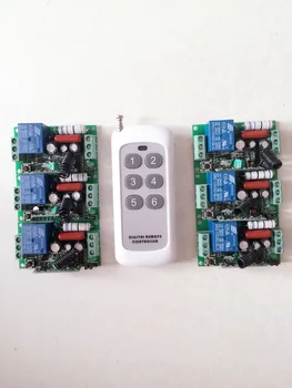 

AC220V 6CH Remote Control Switch 6 Receiver Transmitter Light Lamp Remote Controller Learn Code Remote Switch Interruptor remoto