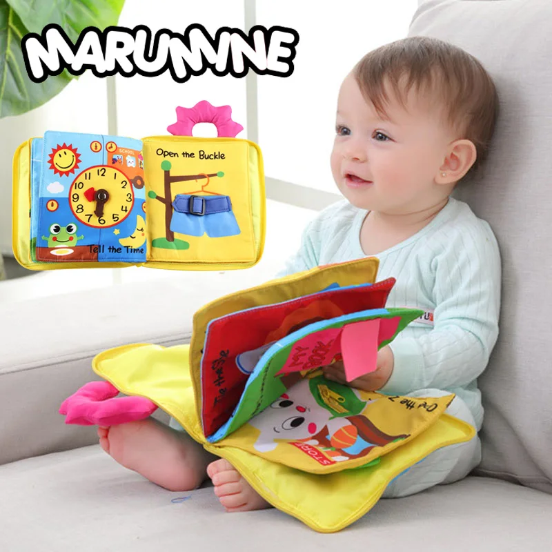 Marumine 3D Soft Cloth Baby Books 0 12 Months Quiet Fabric Book Early