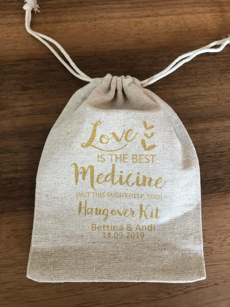 Пользовательская любовь-лучший медицинский свадебный набор от похмелья сувенирные пакеты мальчишник, девичник вечерние Подарочный пакет конфеты пакеты