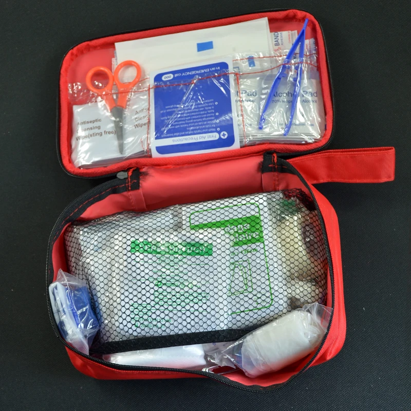 180 unids/pack seguro de viaje Kit de primeros auxilios senderismo Camping emergencia médica Kit de tratamiento paquete al aire libre supervivencia en la naturaleza