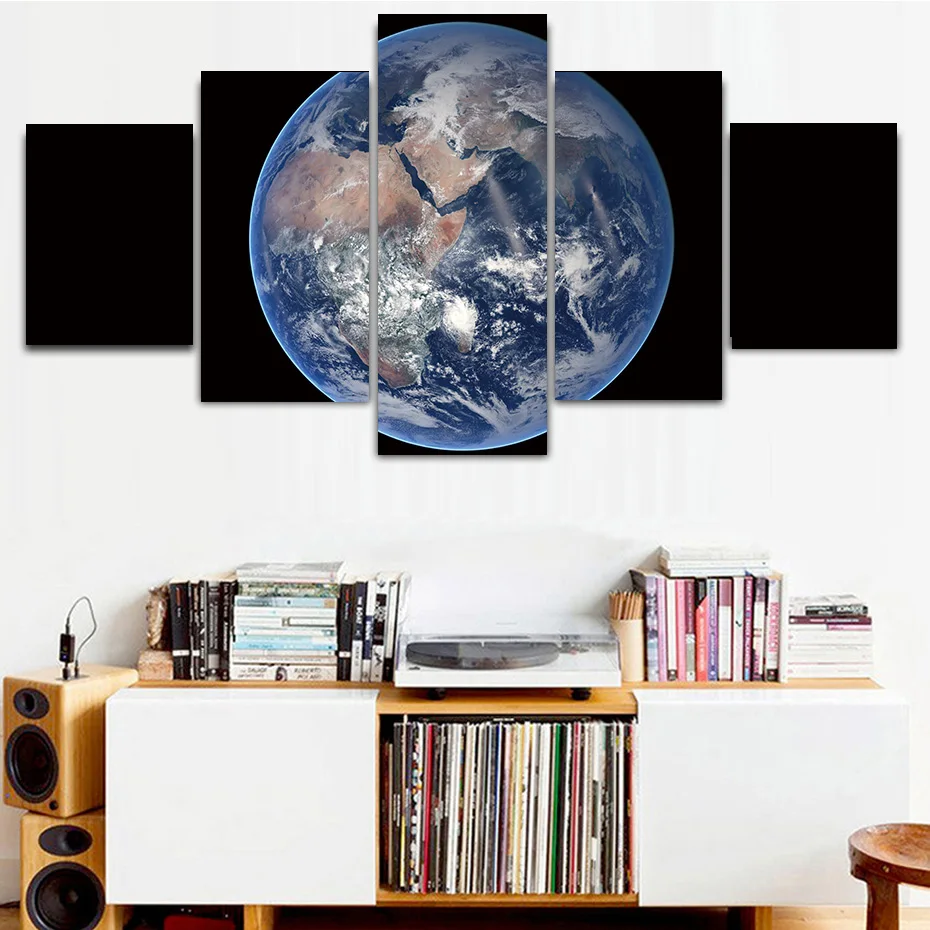 

Earth surface canvas painting wall art picture 5 pieces poster HD Prints for living room decor artwork modular art murals charts