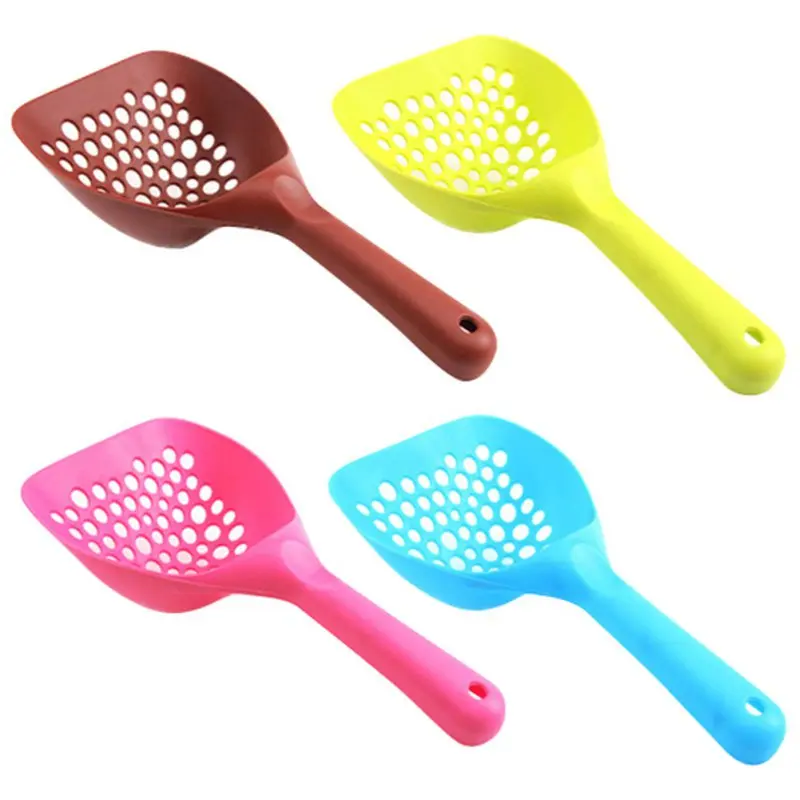 Random Color Kitten Sand Waste Scooper Shovel Plastic Litter Scoop Clean Tool for Pet Dog Cat