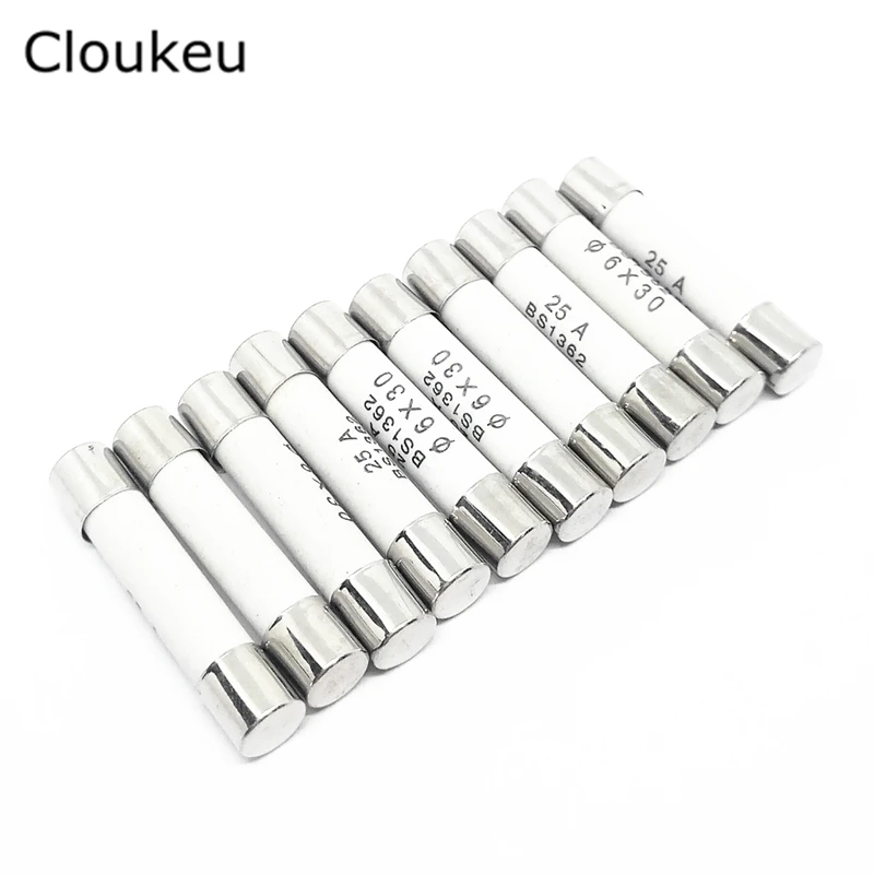 

2A 6*30 Ceramic Fuse 250V 2a RO58 Fast blow fuse 10Pcs