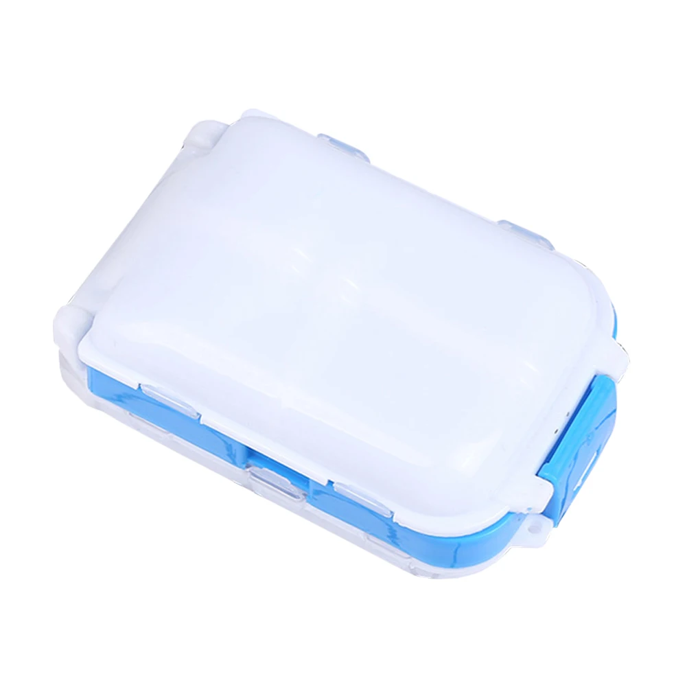 3-Слои 8-отсек таблетки чехол таблетки коробка путешествия Витамин Медицина Организатор Ящик Контейнер Медицина Чехол medicinebox - Цвет: White Blue