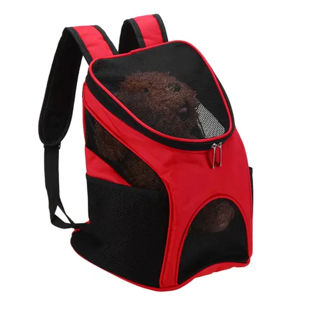 Pet Backpack Dog Carrier Bags Portable 3KG Pet Front Travel Bag Mesh Small Backpack Bag Head Out Double Shoulder Bag