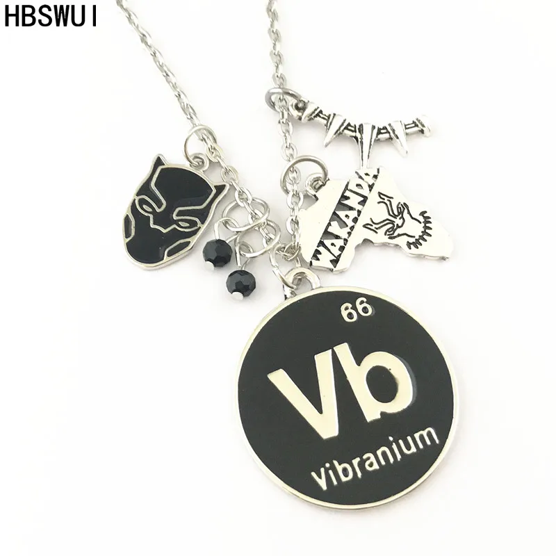 

HBSWUI Wholesale Freeshipping 20pcs a lot Black Panther Wakanda charm necklace HJSIKFVC02