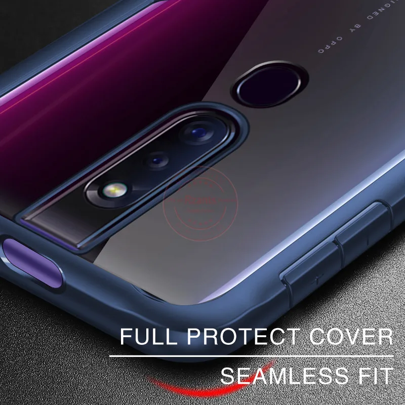 Rzants чехол для телефона Корпус для OPPO F11 Pro прозрачная задняя панель+ четыре угла ударопрочный тонкий чехол для OPPO F11 Pro