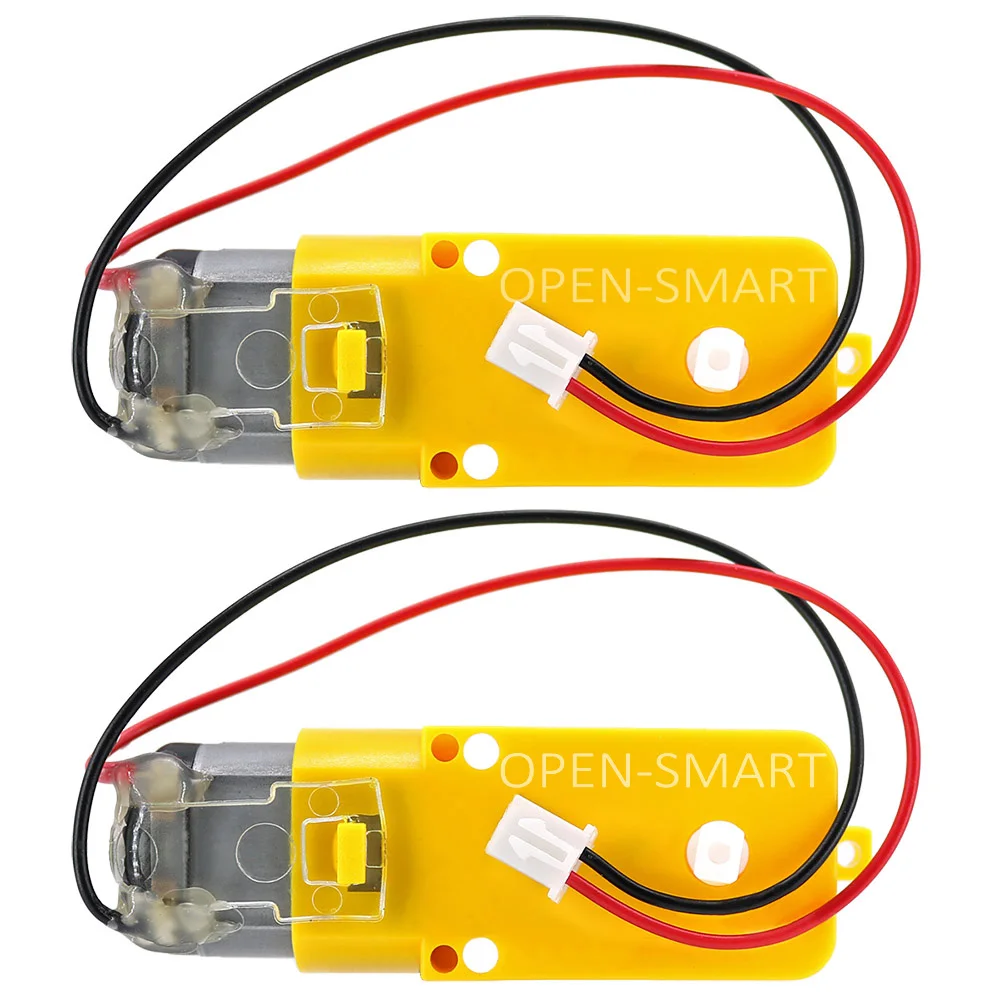 Редукторный двигатель OPEN-SMART 2 шт. 3-6 В постоянного тока с кабелем XH2.54-2P большим
