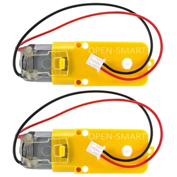 

OPEN-SMART 2PCS 3V-6V DC Gear Motor with XH2.54-2P Cable Large Torque Motor for Smart Car