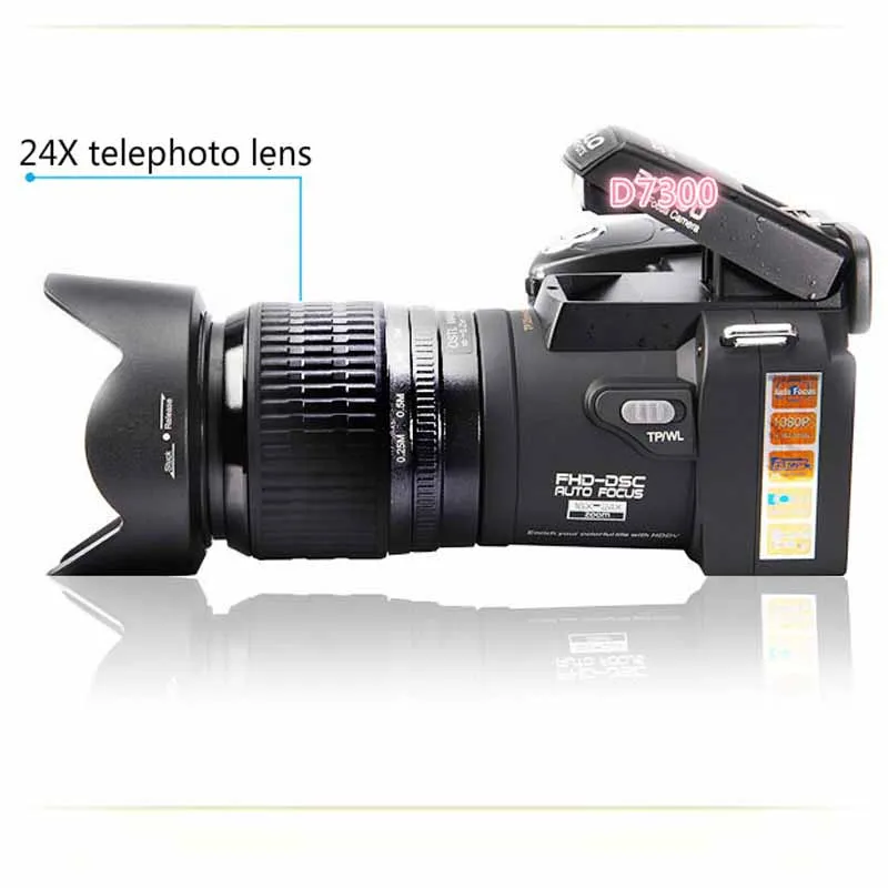 PROTAX D7300 цифровые камеры 33MP профессиональные 24X оптический зум телефото и 8X