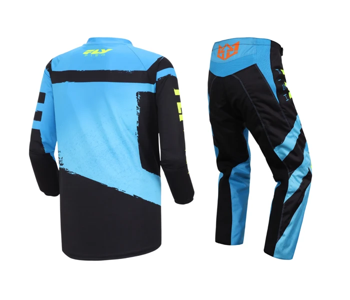 Fly Fish черный/Hi-Vis F-16 Джерси и брюки комбинированный набор MX/ATV/BMX/MTB '18 gear Dirt Bike Racing