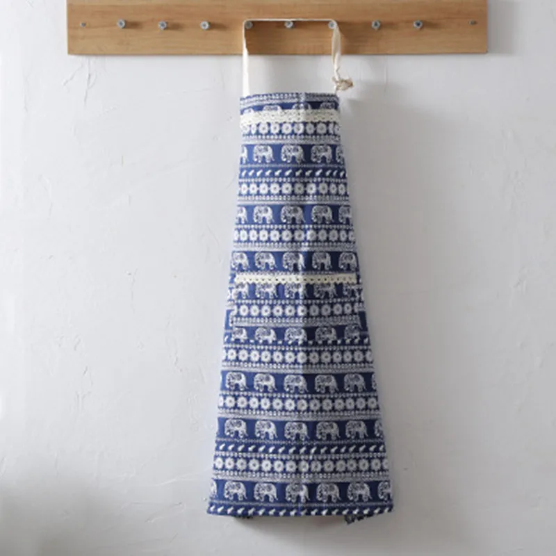 

Simple Beautiful Animal Plant Printing Cotton Apron Cooking Panting Apron Restaurant Work Clothes Coffee Use Nail Salon Aprons
