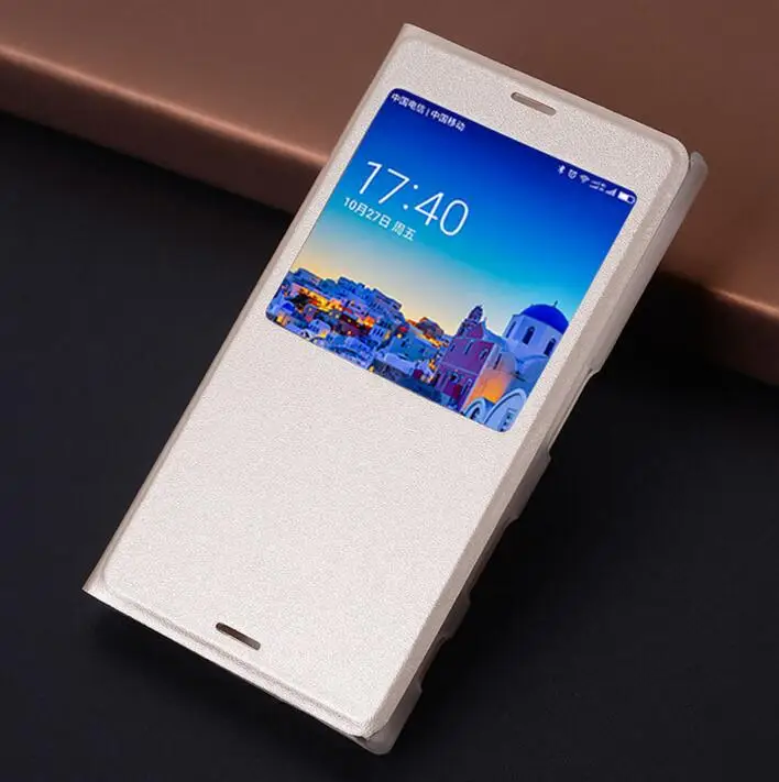 

FGHGF for Sony Xperia XZ1 Leather Case Flip Cover Sony XZ Compact Window View Case Phone Shell Full Capa XZ Compact Mini Mobile