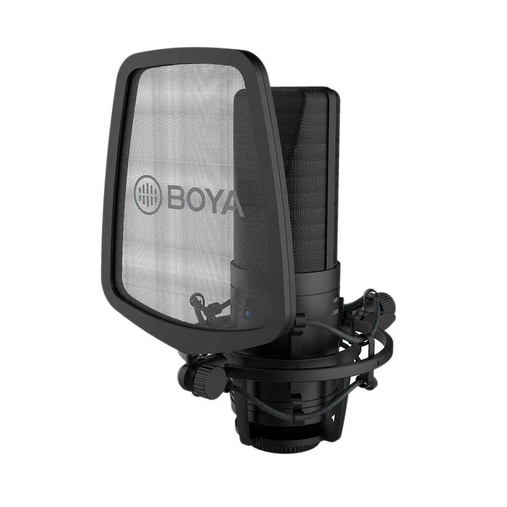 

BOYA BY-M1000 Large Diaphragm Condenser Studio Microphone for Podcaster Musician With 34mm(1.3" ) true condenser capsule 200 Ohm