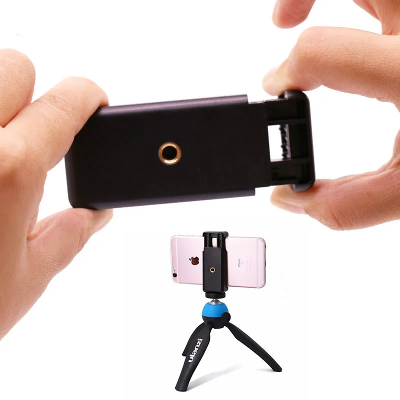 

Ulanzi Mobile Phone Clip Clamp Holder,Smartphone Tripod Mount Adapter Universal for iPhone 8 X 7 6 Plus Samsung Galaxy S6