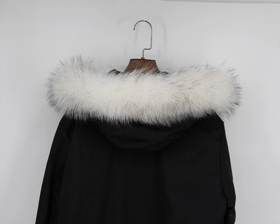 genuine raccoon fur hoody trim collar (9)