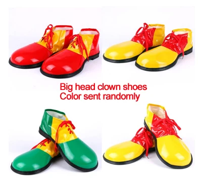 Лидер продаж; ; костюм для косплея на Хэллоуин; Детский костюм клоуна для взрослых мальчиков и девочек; маскарадный клоун; костюм для отцовства - Цвет: Big head clown shoes