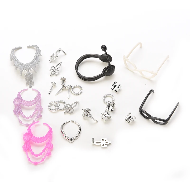 Fashion Handmade Jewelry Earring + Necklace Accessories for Barbie Doll