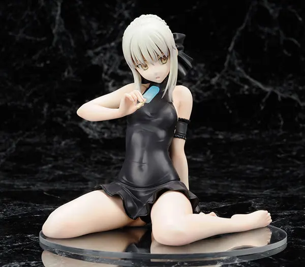ФОТО Fate Stay Night /Zero Ice Lolly Black Saber Lily Swimsuit Sexy Girl Adult Toy PVC Action Figure  13cm Brinquedos
