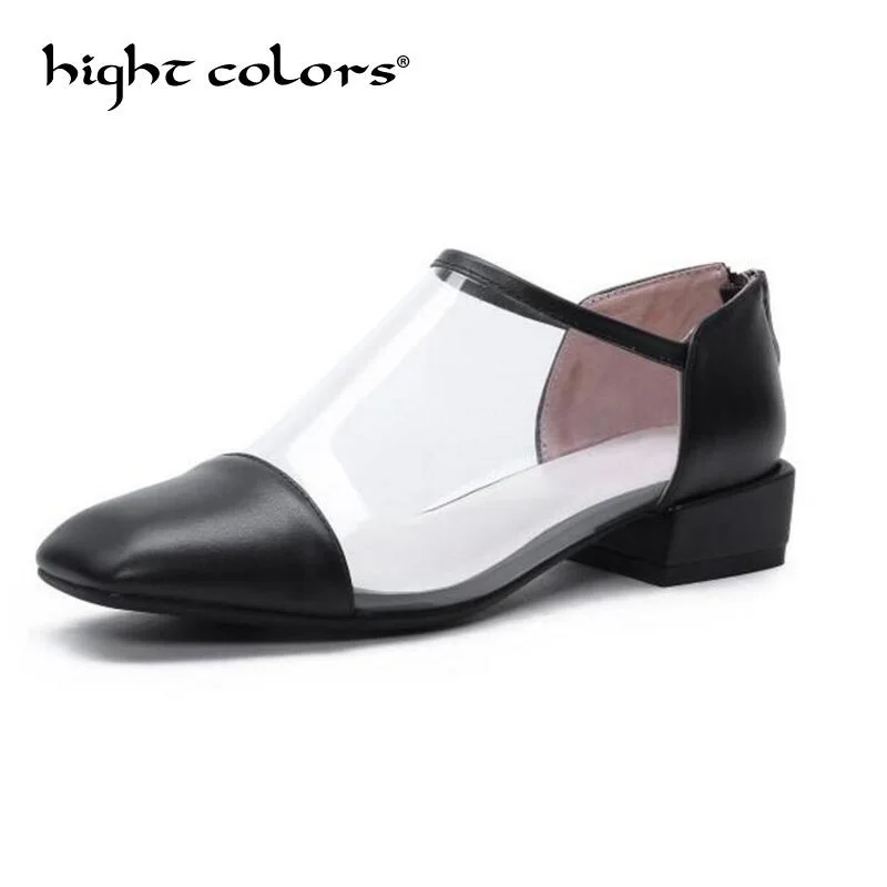 

Black Khaki Genuine Leather + PVE Loafers For Women Female Flats Shoes Slip on Square Toe Shallow Comfortable Ladies Shoes