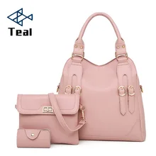 Женская сумка из искусственной кожи, женские сумки на плечо, 3 комплекта, известный бренд, дизайнерские женские сумки-мессенджеры, женские повседневные сумки-тоут, sac a основной