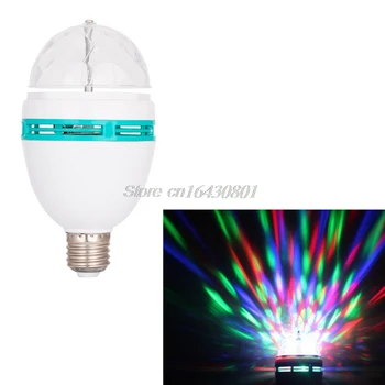 

3W E27 RGB Crystal Ball Light Rotating LED Stage Bulbs Disco Party Bulb Lamp New #K4U3X#