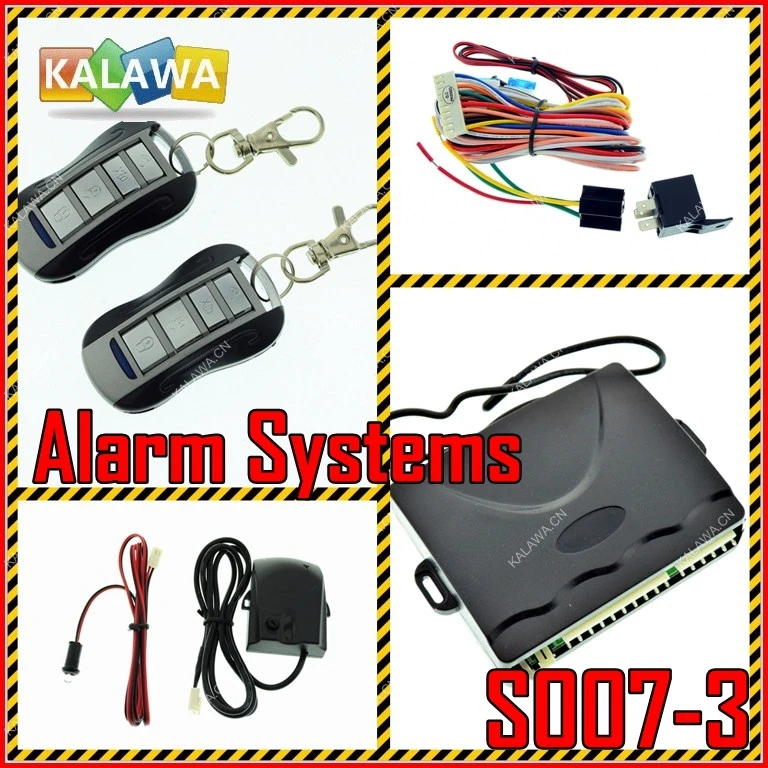 Car alarm system + 2 keys remote control keyless entry anti theft