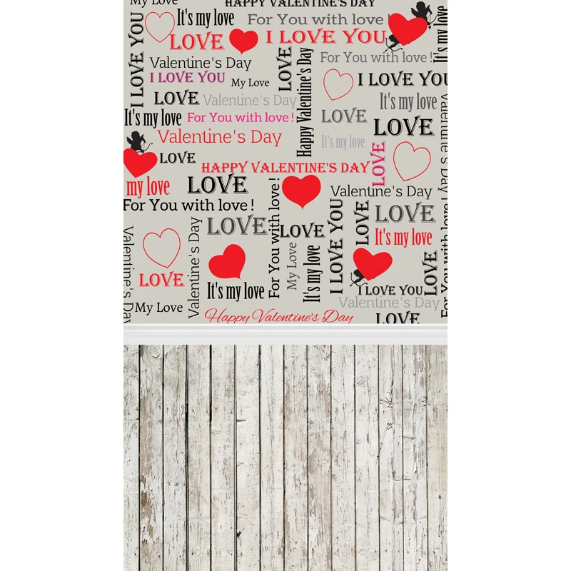 

Valentine's Day Vinyl Photography Backdrops Newborns Customized Computer Printed Background Love valentine 5X8ft F-1924