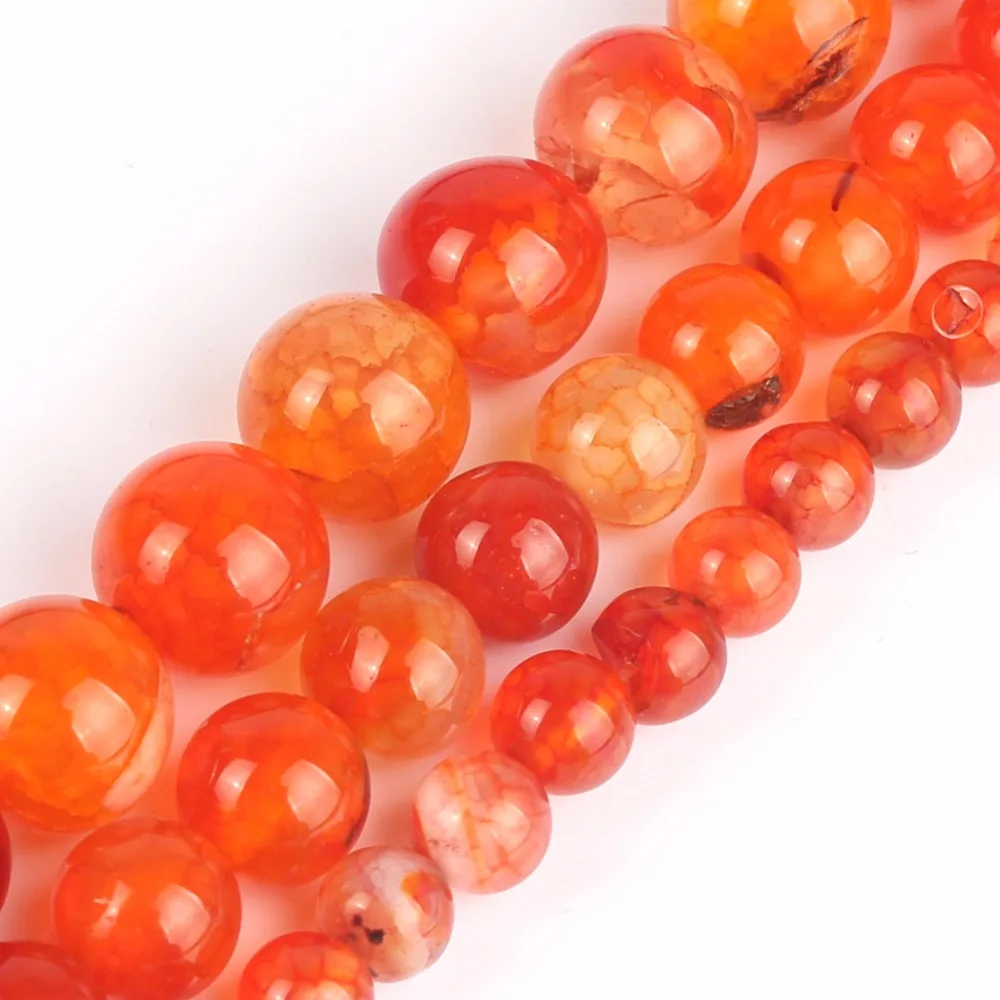 4//6//8//10mm Natural Dragon Veins Agate Onyx Gemstone Round Loose Beads 15/'/'