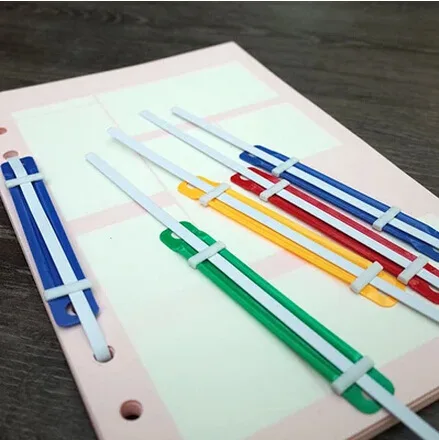 

Two-hole binding bar and two-hole binding button for color plastic binding clamp of office supplies