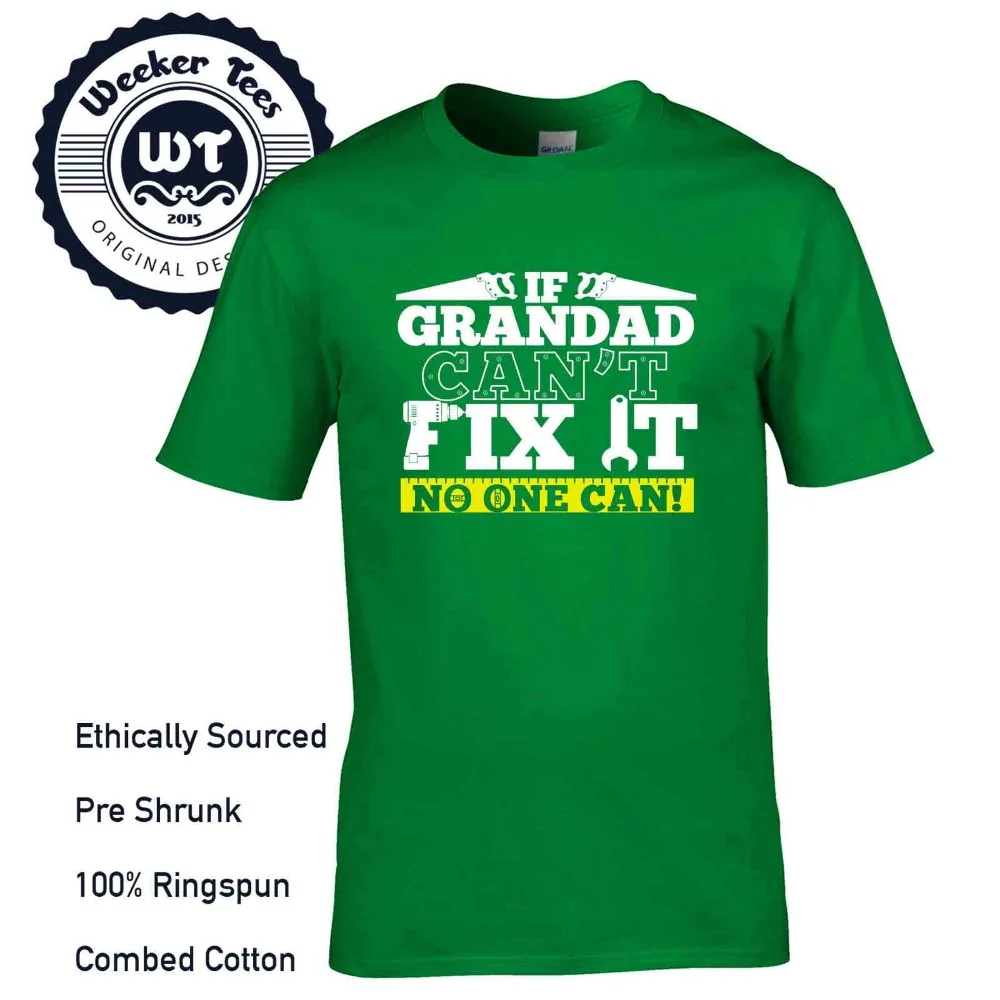 Брендовая мужская мода летняя коллекция модные футболки с принтом If Grandad Can Fix It
