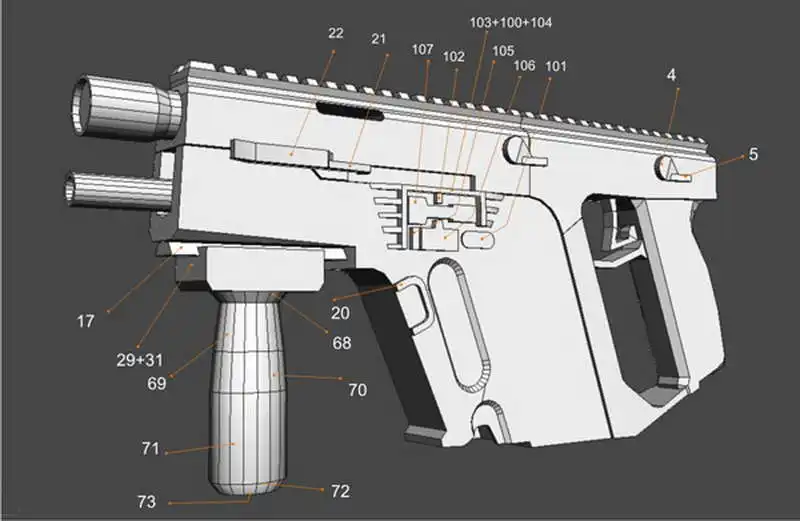 DIY 1:1 KRISS Супер V винтовка пистолет бумага модель собрать ручной работы 3D Игра Головоломка Детские игрушки