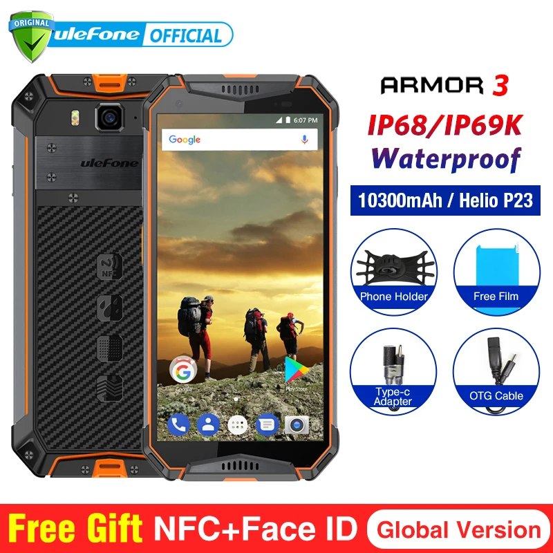 Ulefone power 3 IP68 Водонепроницаемый мобильный телефон Android 8 1 5 7 &quotFHD + безрамочный