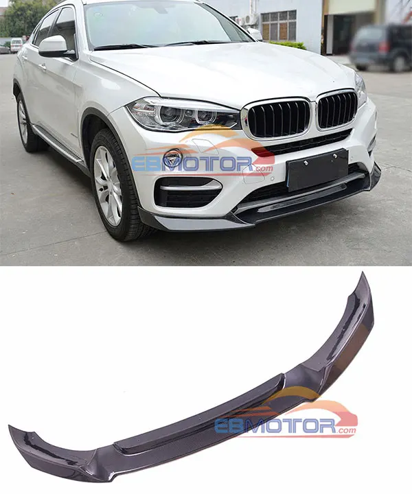 Настоящее углеродное волокно передний спойлер для BMW X6 F16 xDrive серии 15UP B463