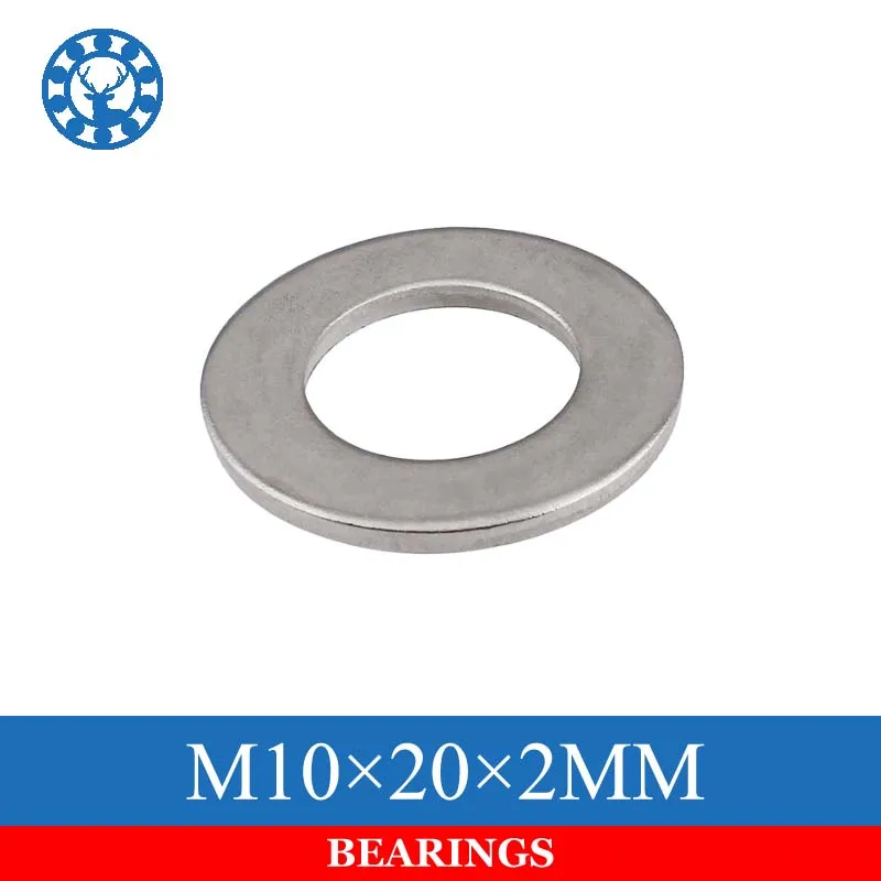 Плоская стиральная машина DIN125 ISO7089 M10X20X2MM 304 из нержавеющей стали стандартная