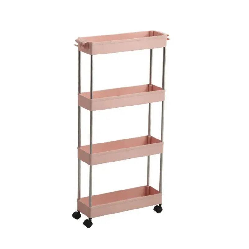 

Kitchen Storage Rack With Wheels Mobile Tower Assembly Bathroom Plastic Rack Bathroom Organizer