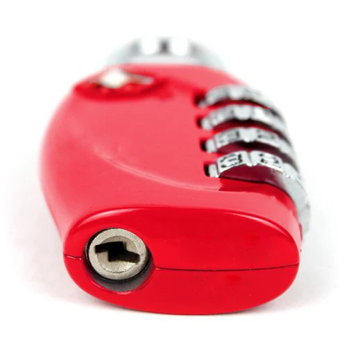 

Promotion! Red 4-Dial TSA Combination Padlock Resettable Lock--- for Travel Luggage Suitcases