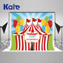 Kate 7x5ft Birthday Newborn Photography Backdrop Circus House Flag Balloons Background Photography Children Princess Backdrop kate shabby suitcase newborn photography props national flag baby shower backdrop cotton washable photo backdrop