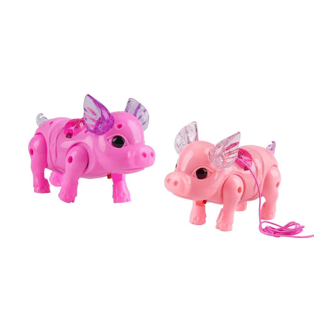 Electronic Walking Pig LED Glow Pet Toy For Children Electric Musical Flashing Toy Kids Interactive Toys