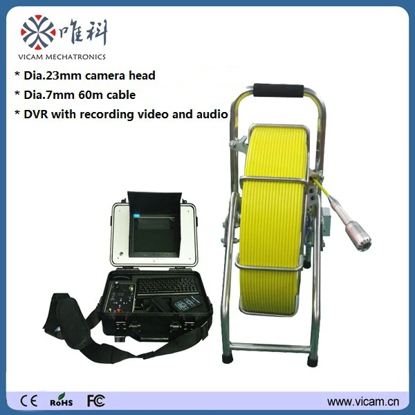

23mm pipe chimney borehole inspection camera with recording video and audio sewer drain inspection camera