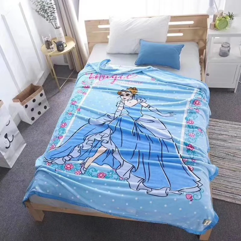 Disney Cartoon Cinderella Frozen Elsa Anna Princess Elsa Anna Flannel Blanket 150x200cm on Bed/Sofa/Couch cobertores de cama