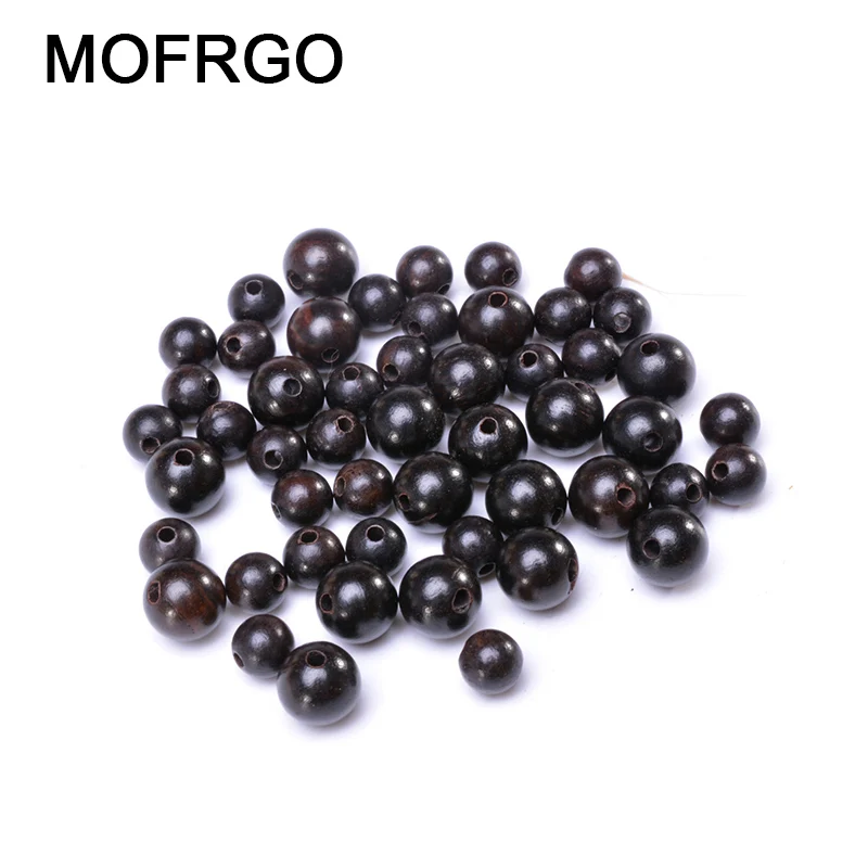 

Natural Ebony 8mm Beads For Jewelry Making Black Charm Bracelets For Women And Men Wood Jewelry Vintage DIY Accessories