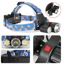 15000LM 3x XM-L T6 светодиодный поворот Перезаряжаемые 18650 налобный фонарь безопасности и выживания Z0105